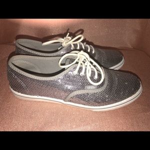 Grey sparkles Vans ✨